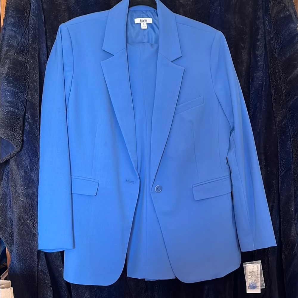 Bar III Blue Tailored Blazer and Pants - Pantsuit